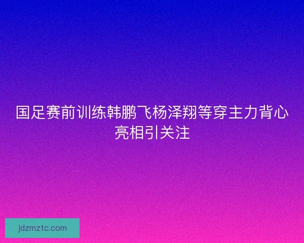 国足赛前训练韩鹏飞杨泽翔等穿主力背心亮相引关注