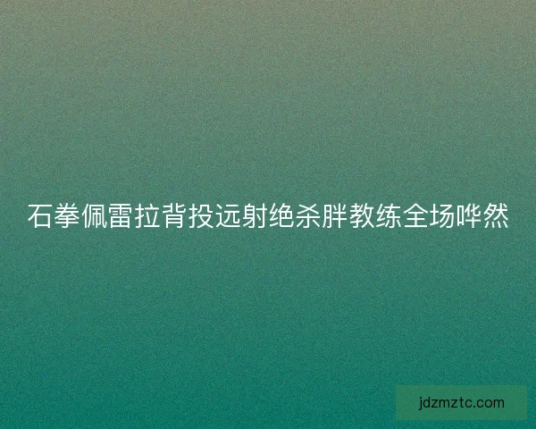 石拳佩雷拉背投远射绝杀胖教练全场哗然